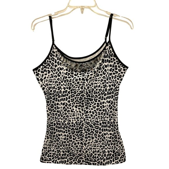 Women's Size Med Yummie Tummie tank top with crystals adjustable straps zebra pr - Picture 1 of 5